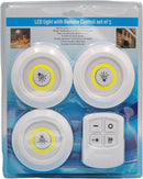 Xtraworks-3x LED inductie nachtlampje met 1x afstandsbediening- Kastverlichting - Dimbaar – Met Timer - warm licht