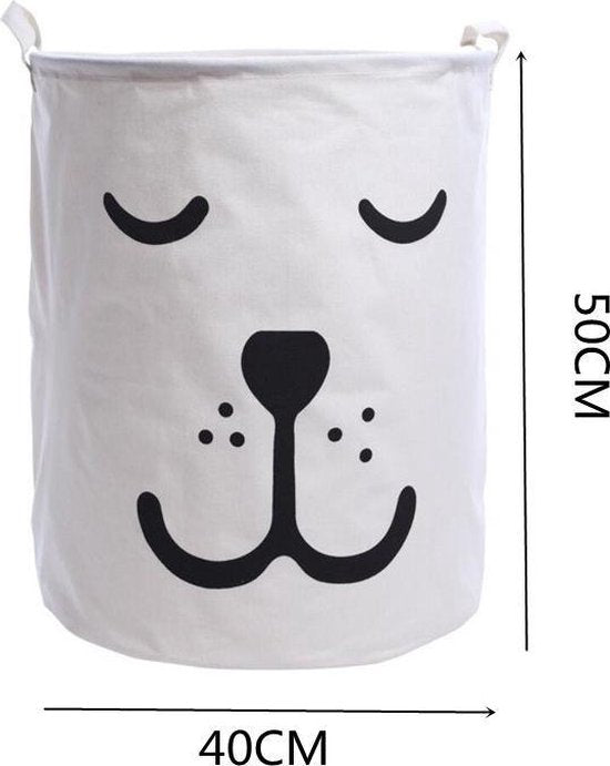 Unikorf opvouwbare speelgoed- & wasmand met handvat - wit