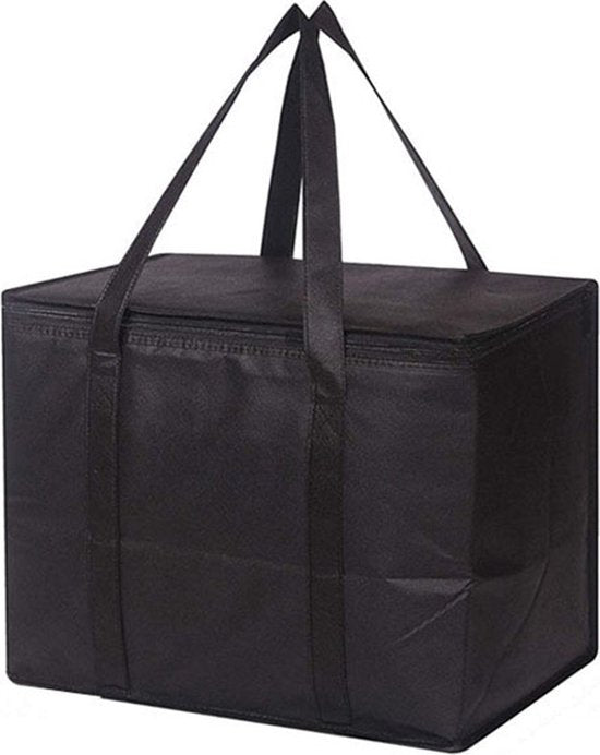 2 stuks Geïsoleerde Koeltas met bodemplaat - zwart