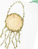 4 Rollen Olijfgroen Jute Touw met Bladeren Patroon - 10m