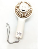 Draagbare Handventilator met grote capaciteit en Krachtige Windkracht-USB Oplaadbaar- Perfect voor Onderweg - 3 Snelheidsniveaus -wit-75 x40 x 140 mm