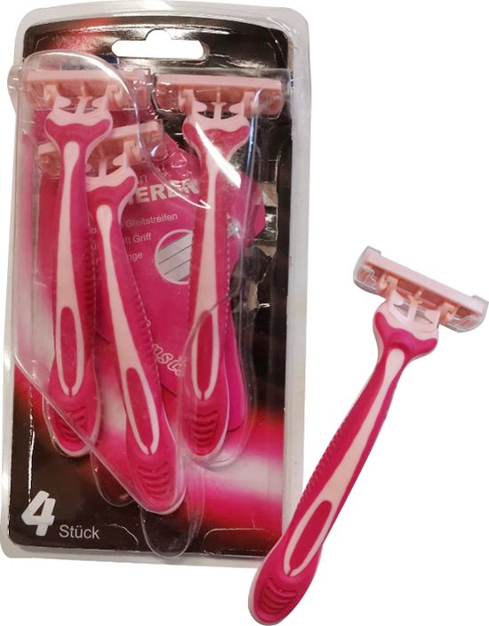 Elina Wegwerp Scheermesjes voor Vrouwen - set van 4 - In totaal 24stuks - met Aloe Vera en Softgrip