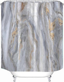 Waterdicht douchegordijn kiezelpatroon 180x200cm lichtgrijs