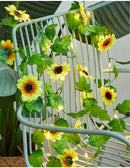 Rozenbloem LED Slinger 1,5m - 10 Lampjes - Warm Wit