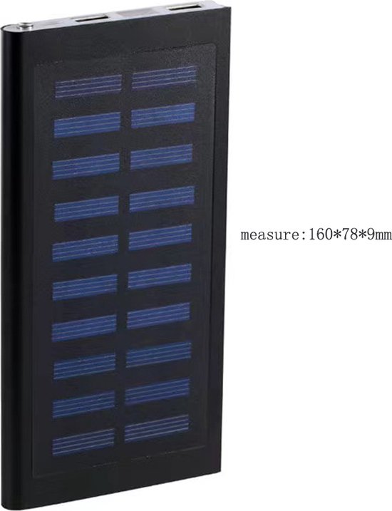 Solar Powerbank 20000mAh - Draagbare Zonne-energie Oplader m