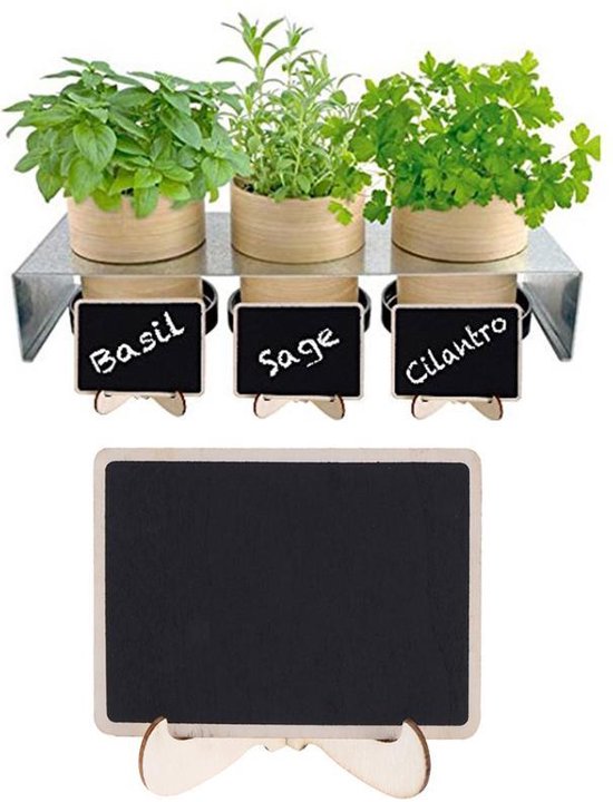 20stuks 10x7.5CM Stijlvolle Mini Tafel Krijtborden met Verwijderbare Stands- Creatieve veelzijdigheid voor thuis, kantoor en evenementen 10x7.5CM