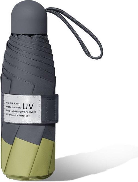 TDR -Opvouwbare Paraplu -Windproof- zonnescherm UV-SPF 50+compact en draagbaar-  Extra sterk  -Matcha Groen