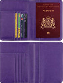 Luxe kunstleder paspoort- en pasjeshouder met RFID, paars