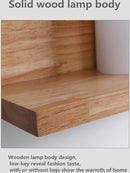 wandplank met verlichting - Wandlamp In vorm van 3 grote stompkaarsen - LED verlichting - Hout met glazen verlichting - Kaarsen aan linkerzijde