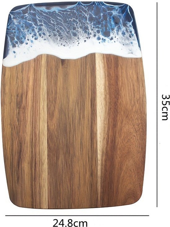 Luxe Snij- & Serveerplank Blauwe Golf 35x24,8 cm