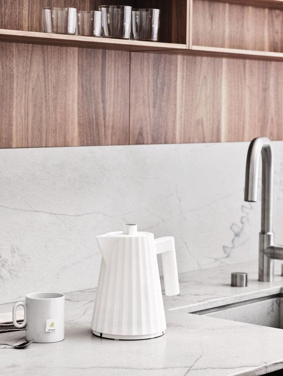 Alessi Plissé Waterkoker - 1,7L - Kunststof - Wit