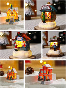 6 stuks Mini Kerstdorp met LED-verlichting – Cadeauwinkel, Snoepwinkel & Thermo Gulee-betoverende kerstsfeer