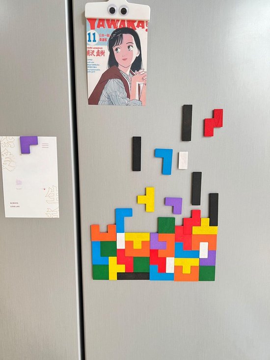 Tetris Koelkastmagneten – 40-delig Kleurrijke Puzzel
