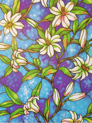 Milieuvriendelijke PVC Glasfolie - Leliebloemen - 90x200 cm