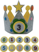 Verjaardagskroon Koninklijke Kroon Geel Sterrenpatroon