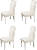 2 Stuks Stoelhoezen Eetkamerstoelen Stretch- imitatie leer-Waterdicht--cream