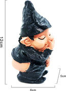 Ondeugende tuinkabouter - Tuindecoratie 6x5x12cm