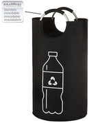 Zwarte Oxford doek ring handvat bedrukte fles 90L met handva