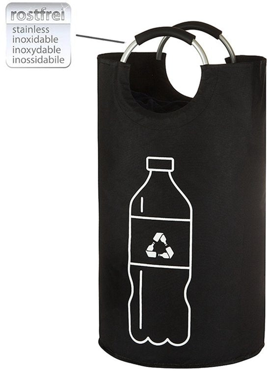 Zwarte Oxford doek ring handvat bedrukte fles 90L met handva