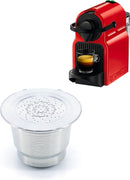 5 delige Herbruikbare RVS Nespresso Capsule Set met Tamper, Afsluitclip, Maatschep en Reinigingsborstel - Compleet en Duurzaam Koffiezetplezier