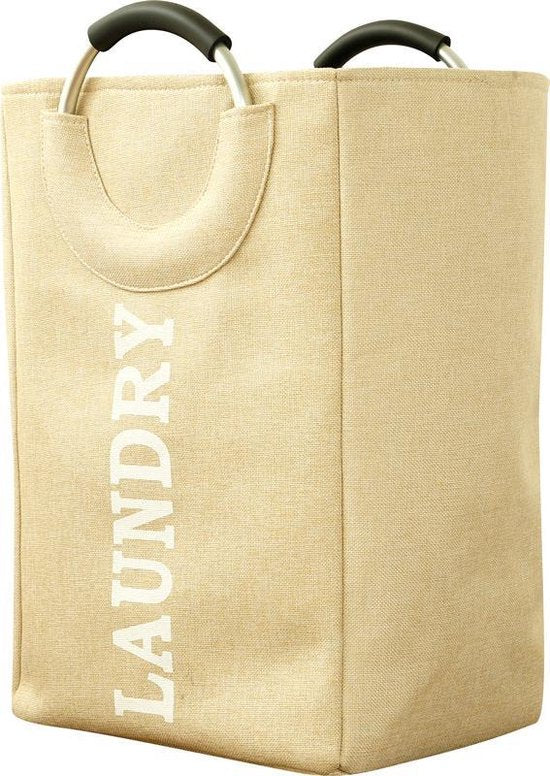 Opvouwbare Oxford stoffen wasmand 42L - Beige