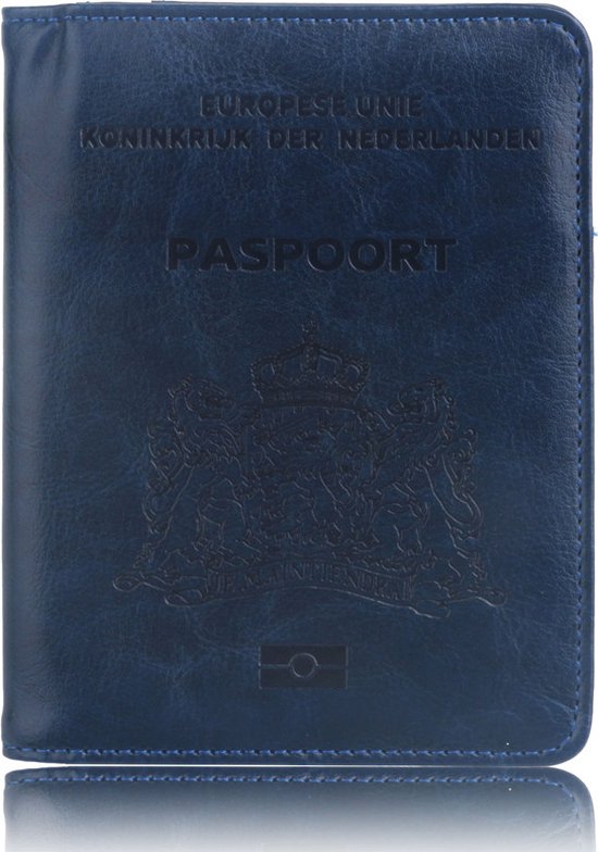 Unikorf Luxe RFID paspoort/pasjeshouder - donkerblauw