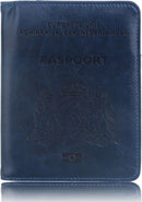 Unikorf Luxe RFID paspoort/pasjeshouder - donkerblauw