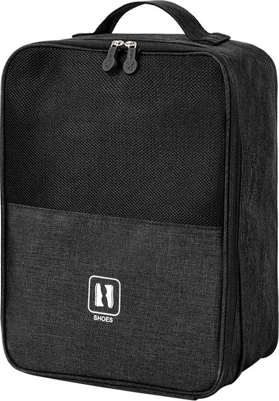 Draagbare schoenen opbergtas tot maat 45.5 - zwart