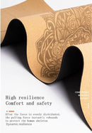 TDR Yoga Mat met Tas - Natuurlijk Kurk & TPE - 183x66 cm