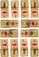 Houten Traditionele Muizenvallen | Set van 12 stuks | Ongediertebestrijding | Klapvallen | Muizenval | Huis & Tuin