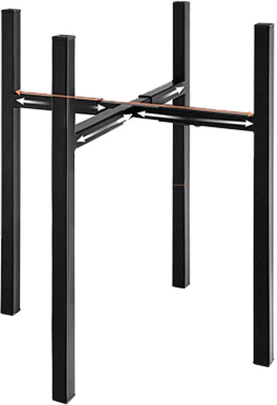 Verstelbaar Plantenrek 24-36 cm - Duurzaam Zwart