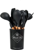 TDR - Kookgerei set met Houder 11-delig - Hout met Siliconen