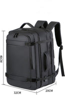 Stevige multifunctionele laptoptas / schooltas - laptop tot 15,6 inch - water afstotend, meerdere vakken - met usb aansluiting - Zwart