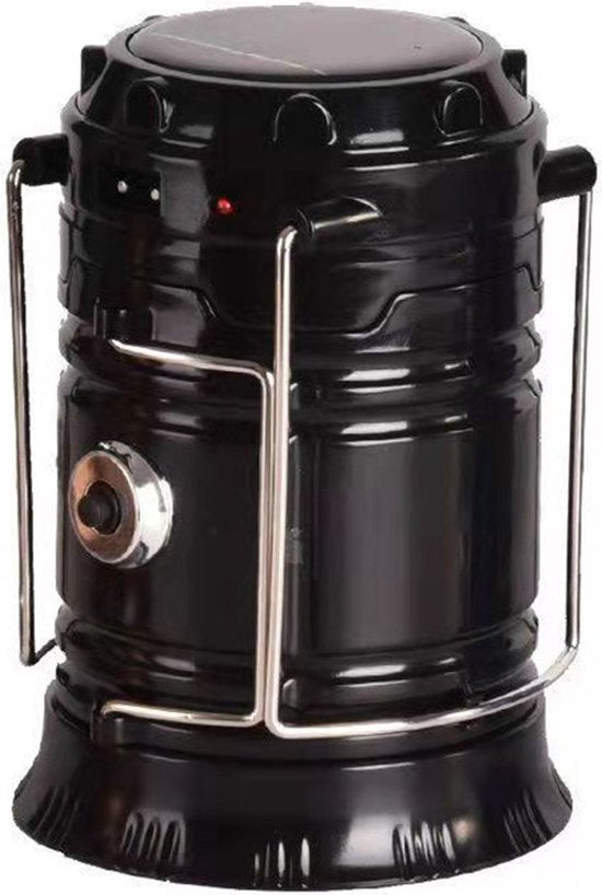 Xtraworks 2-in-1 Solar LED Campinglamp Lantaarn - Zwart