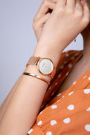 REITSMAN Rijn Rosegoud /  Wit  -  W00.2908RGME -  Horloge - Rosegoud - Mesh - Ø32mm