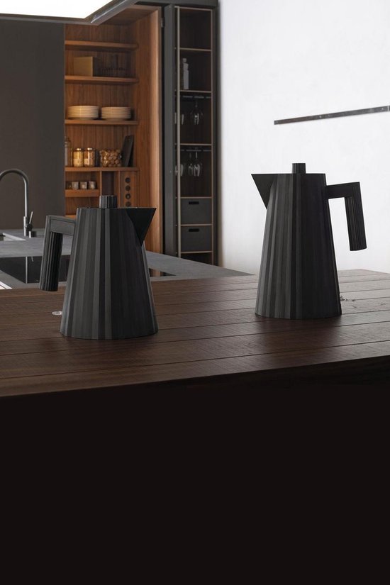 Alessi Plissé Waterkoker 1L Zwart