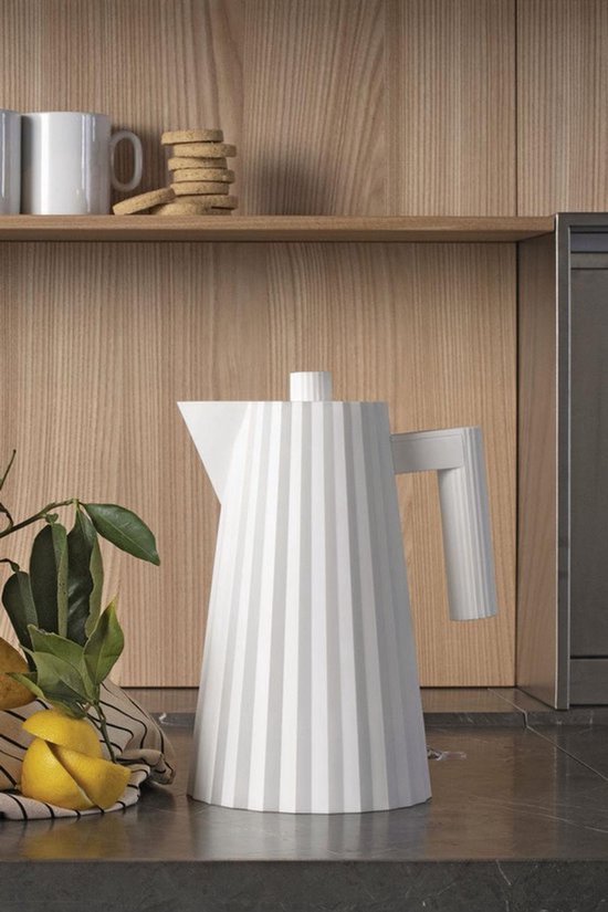 Alessi Plissé Waterkoker - 1,7L - Kunststof - Grijs