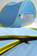 Baby strandtent met zwembad - UV 50+ bescherming - polyester - blauw