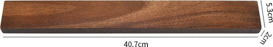 Luxe magnetische messenstrip acaciahout 40.7 cm