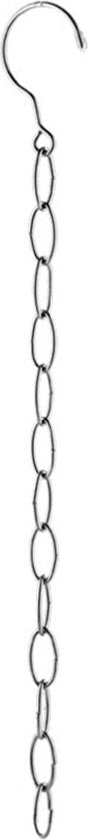 5stuks Ruimtebesparende Kledinghangers met RVS Ketting - 13 Ringen per Ketting voor een Georganiseerde Garderobe-zilver