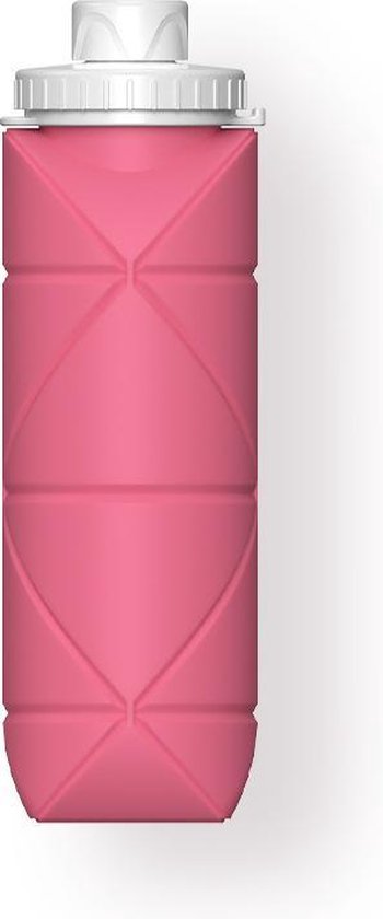 Roze opvouwbare waterfles voor buiten 600ML