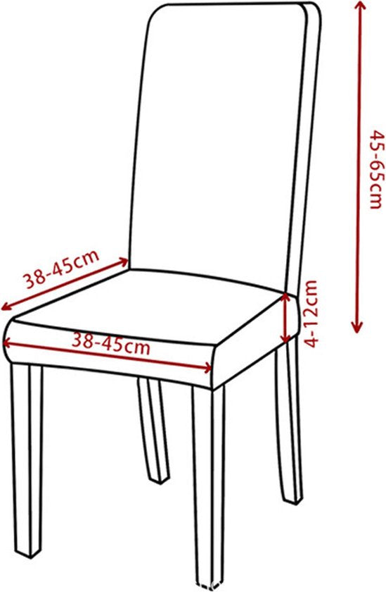 Set van 2 waterdichte zwarte stoelhoezen eetkamerstoelen