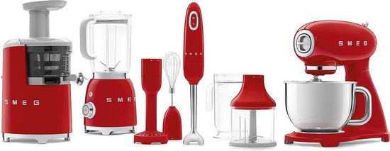 SMEG Blender Rood 800W 1,5L Jaren 50 stijl