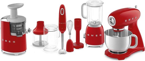 SMEG Blender Rood 800W 1,5L Jaren 50 stijl