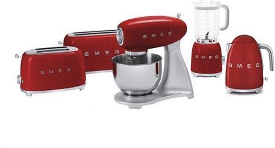 SMEG Blender Rood 800W 1,5L Jaren 50 stijl