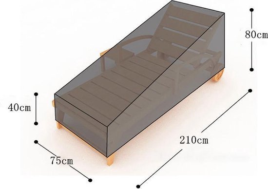 Waterdichte stoelhoes voor buiten tuin, 210x75x80 cm