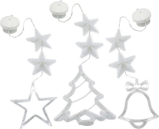 Magische Kerstverlichting Set - 3 LED Zuignaplampen