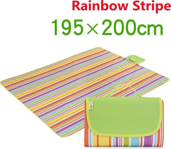 Picknickkleed met regenboogmotief 195x200 cm