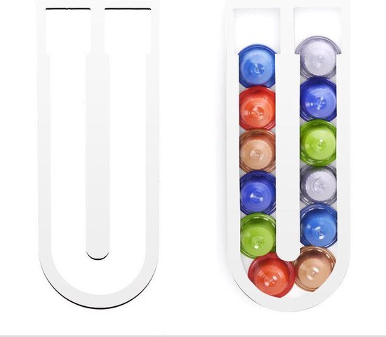 Opbergrek voor 12 koffiecapsules - Wit