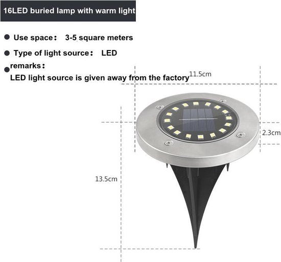 Buitenverlichting met 4 spots, LED tuinlicht